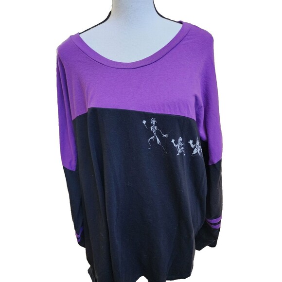 DISNEY The Haunted Mansion Black Long Sleeve Tee Plus Size 4X - Picture 1 of 8